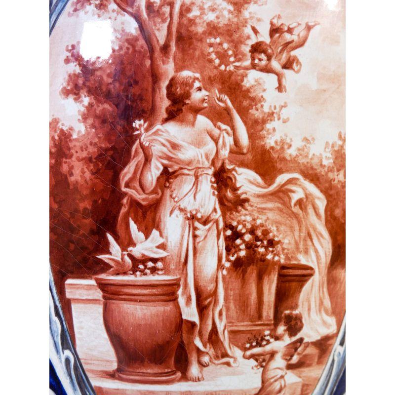 Italian Ceramic Vase, Attr. to Molaroni Manufacture. Pesaro, Italy For Sale