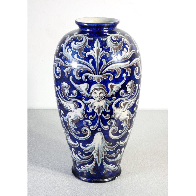 20th Century Ceramic Vase, Attr. to Molaroni Manufacture. Pesaro, Italy For Sale