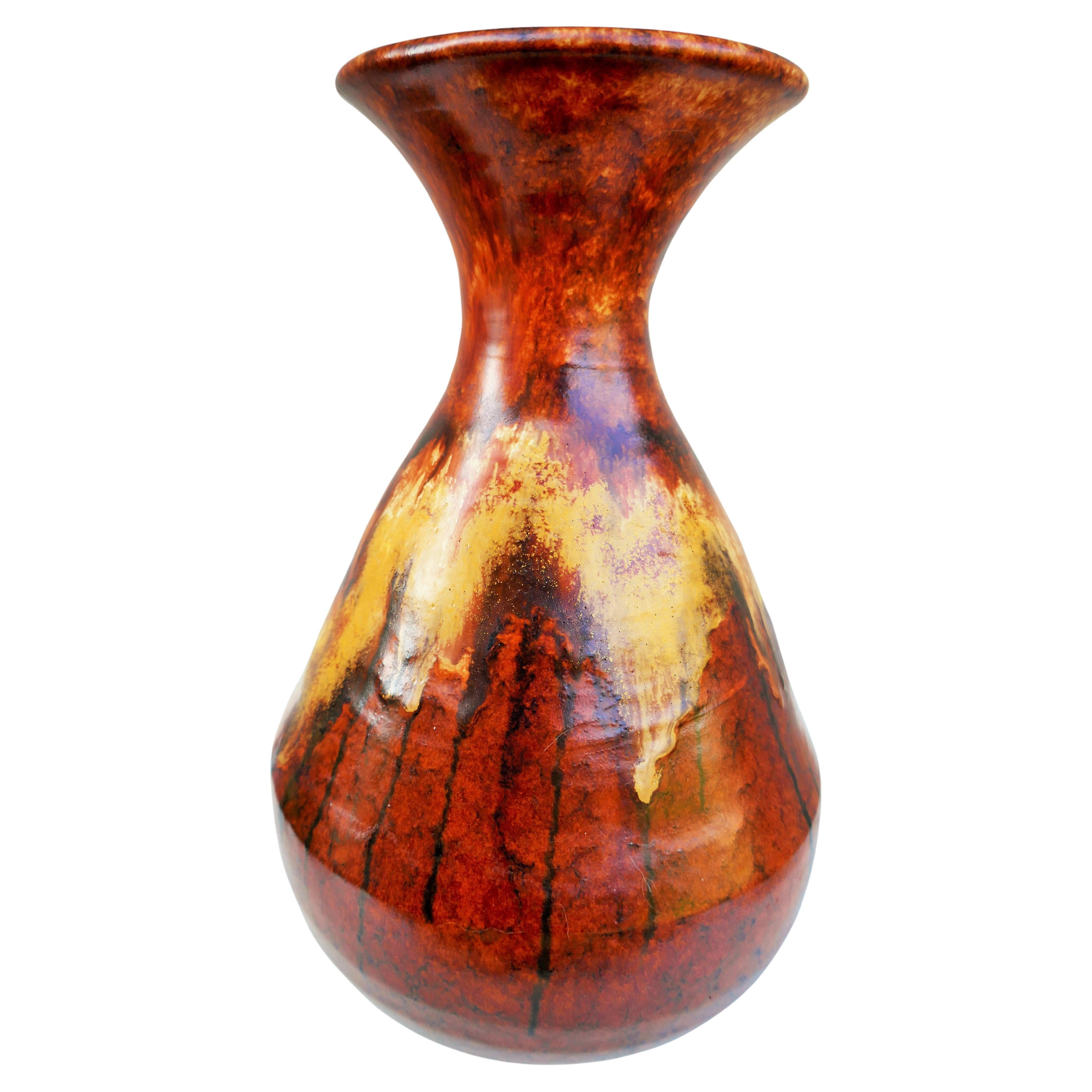 Italian Ceramic vase attributed to Bertoncello in vendita
