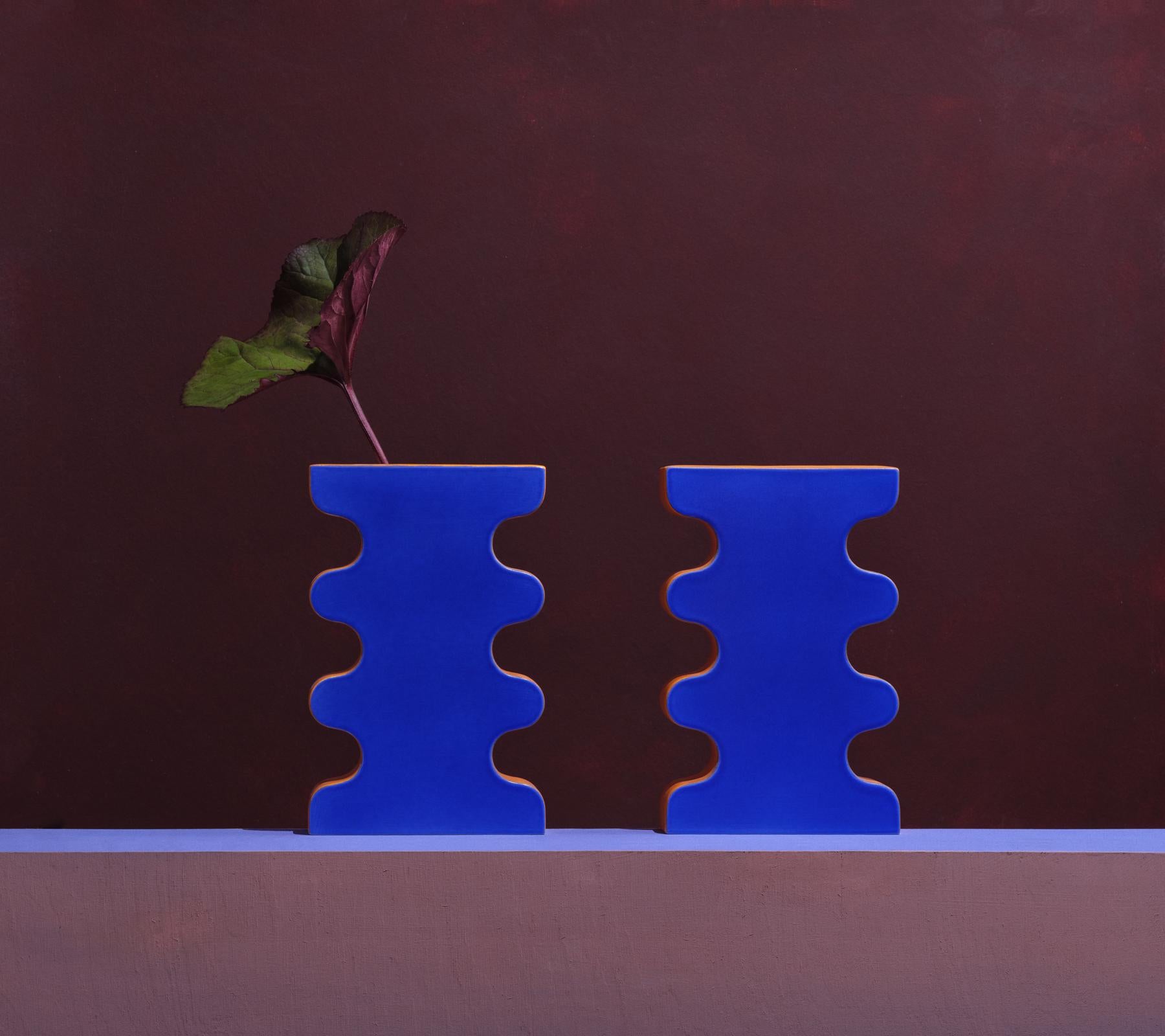 Smaltato Ceramic Vase ''BARVA 4'' BROWN hand-glazed by Pani Jurek in vendita