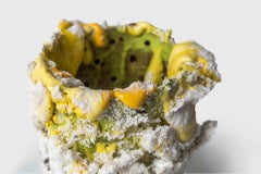 Ceramic Vase Bleached Amarillo Adam Knoche Yellow Contemporary Glazed Vessel