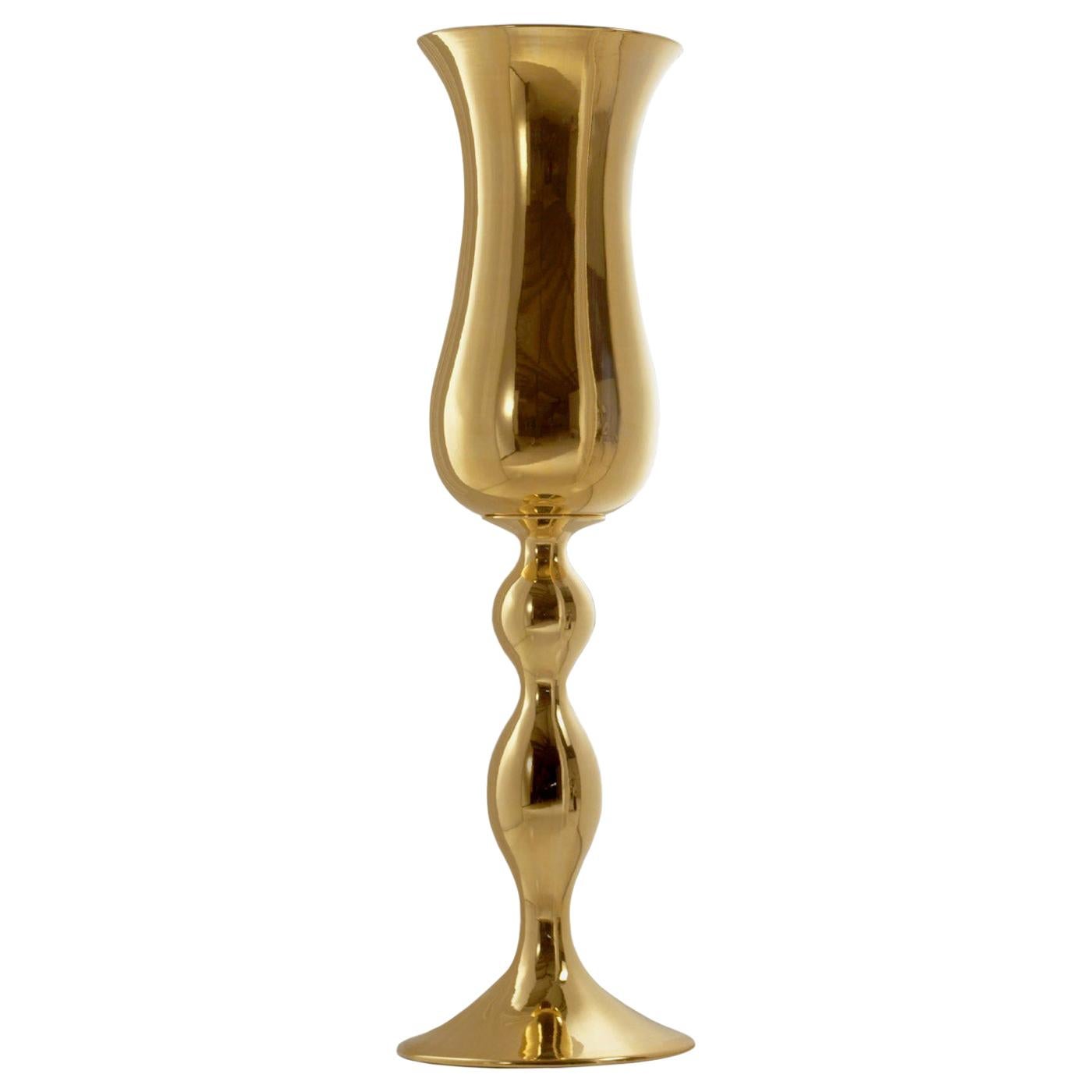 Ceramic vase BOB handcrafted in 24-karat gold, white glazed inside

cod. CP044
measures: H. 172.0 cm. - Dm. 40.0 cm.