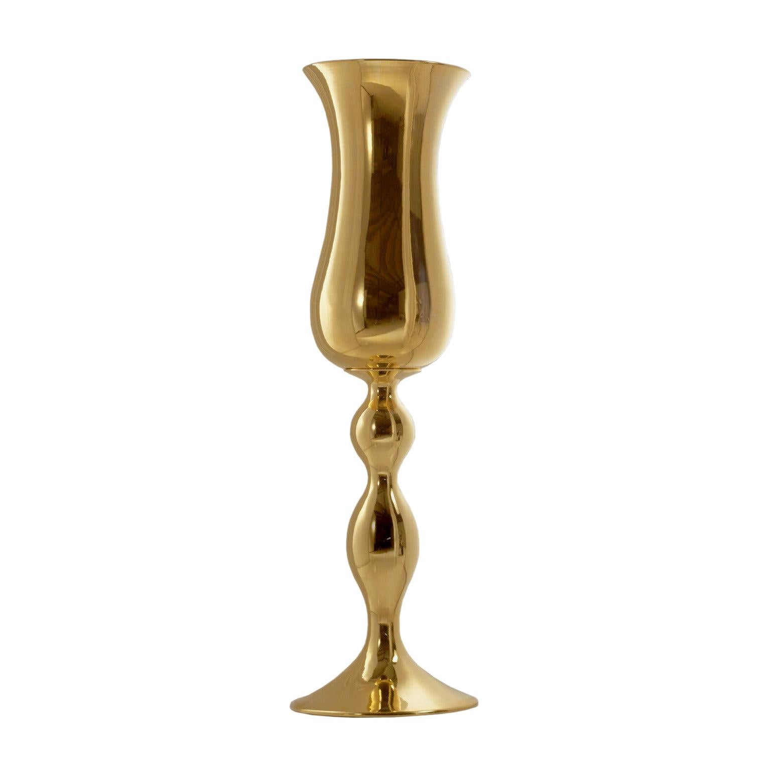 Keramikvase „BOB“ Handgefertigt in 24-karätigem Gold von Gabriella B. Hergestellt in Italien
