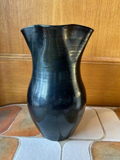 Vase en céramique d'Accolay, France, années 1960