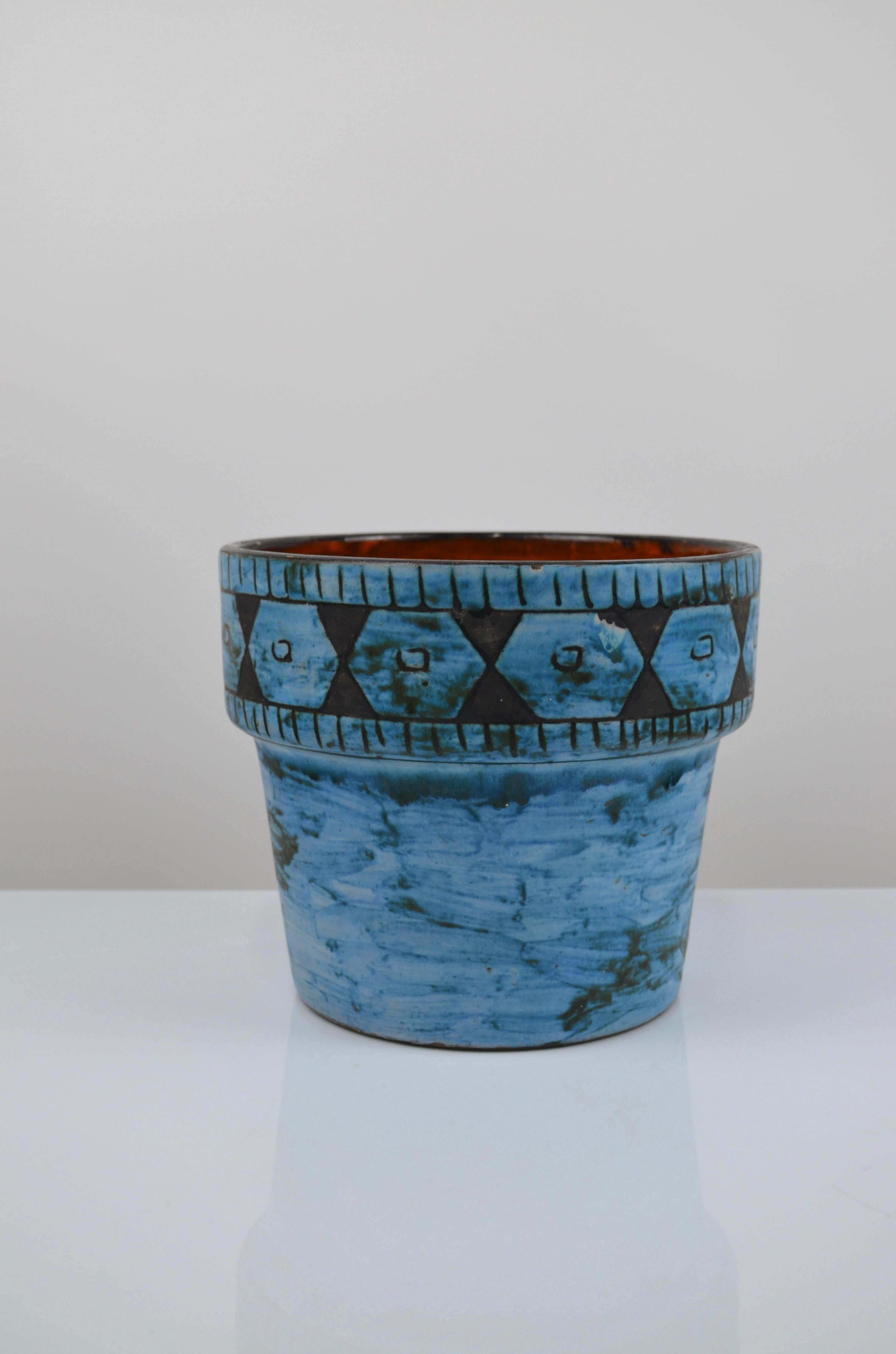 Ceramic vase by Alain Maunier, Vallauris, France, 60's In Good Condition For Sale In Marinha Grande, PT
