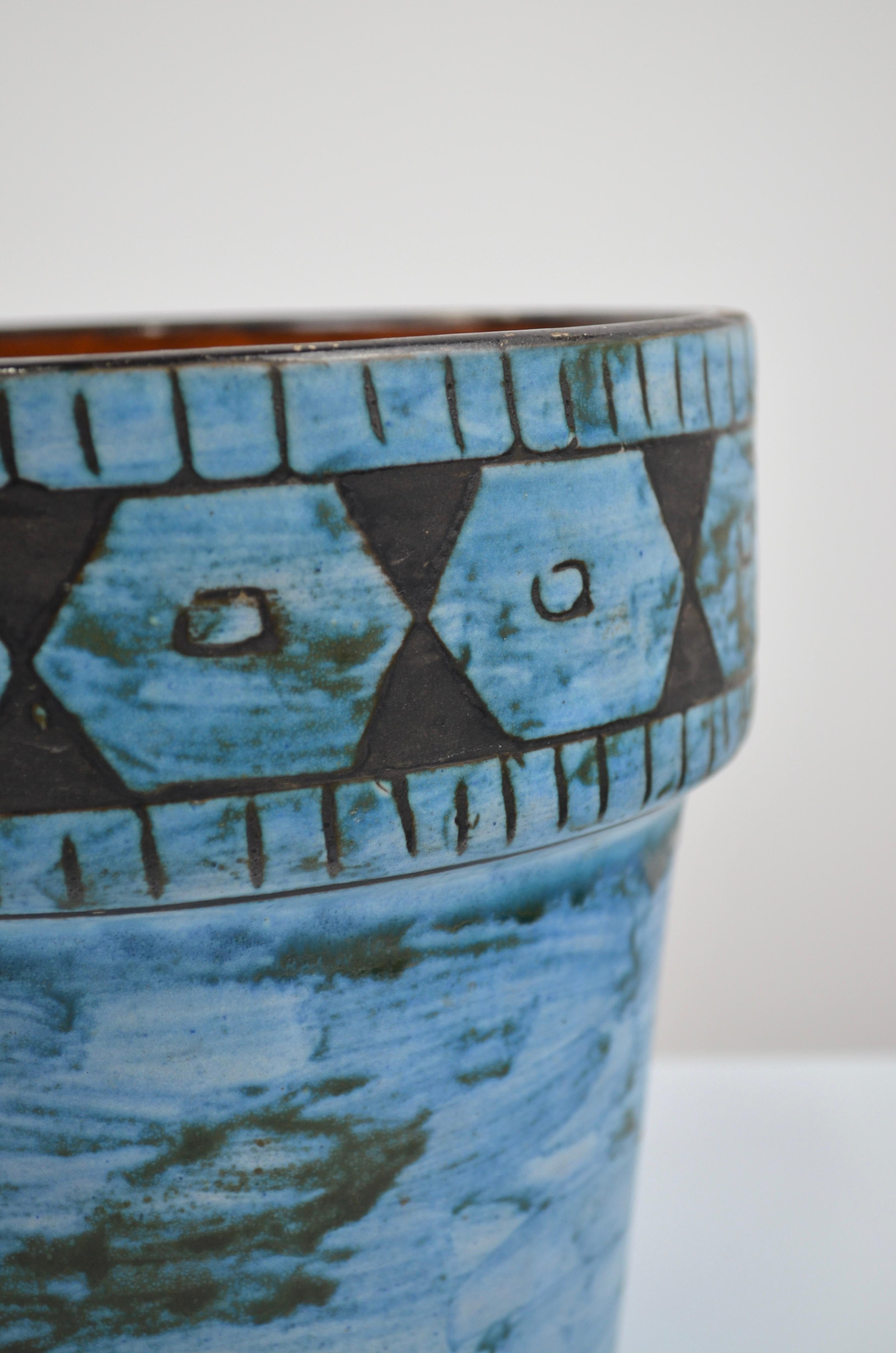 Mid-20th Century Ceramic vase by Alain Maunier, Vallauris, France, 60's For Sale