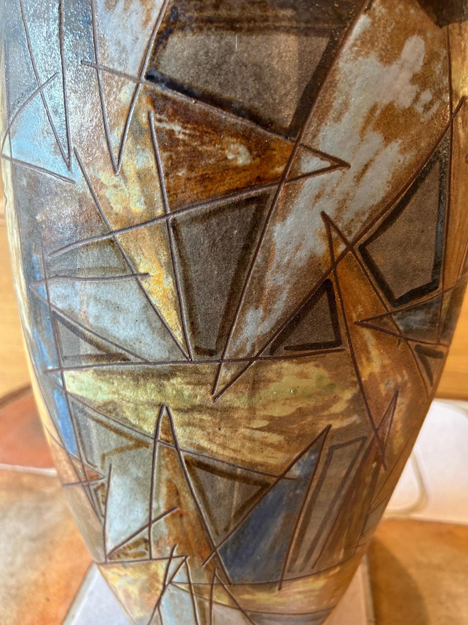 Vase en céramique d'Alexandre Kostanda, Vallauris, France, années 1950-60 en vente 2