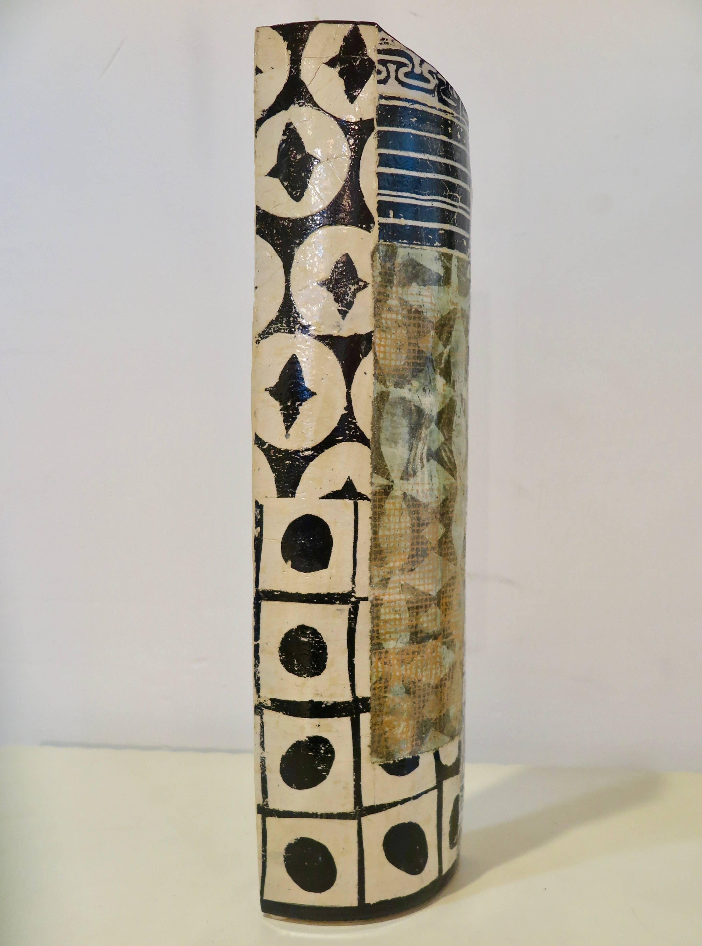 Modern Ceramic Vase by Annette Wandrer For Sale