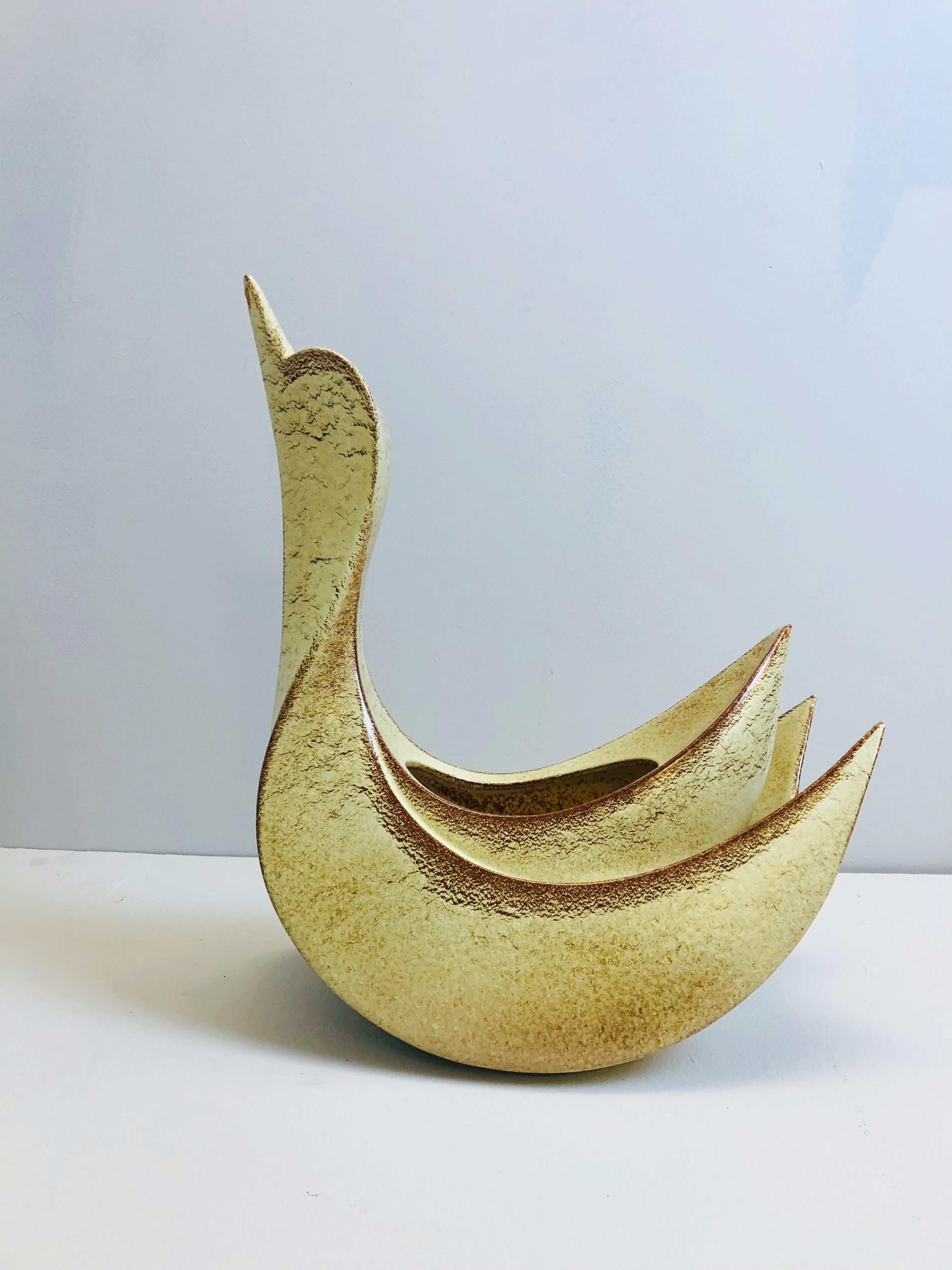 Mid-Century Modern Ceramic Vase by Bertoncello, Italy, 1950s In Good Condition In Brussels, BE