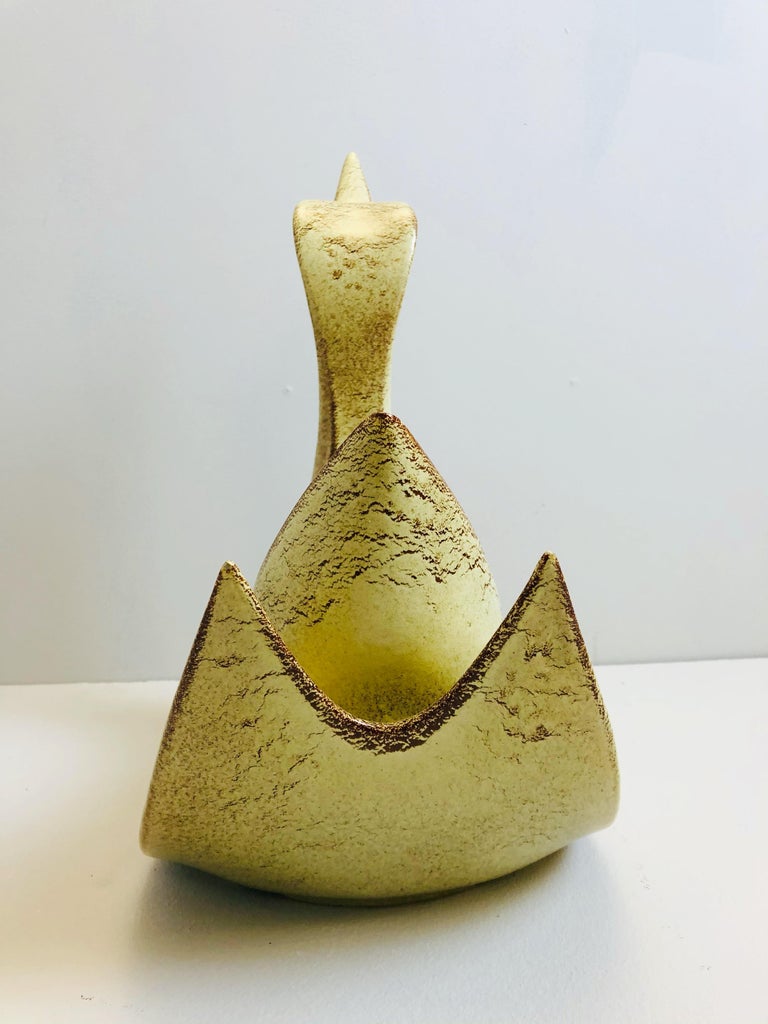 Mid-Century Modern Ceramic Vase by Bertoncello, Italy, 1950s For Sale 4