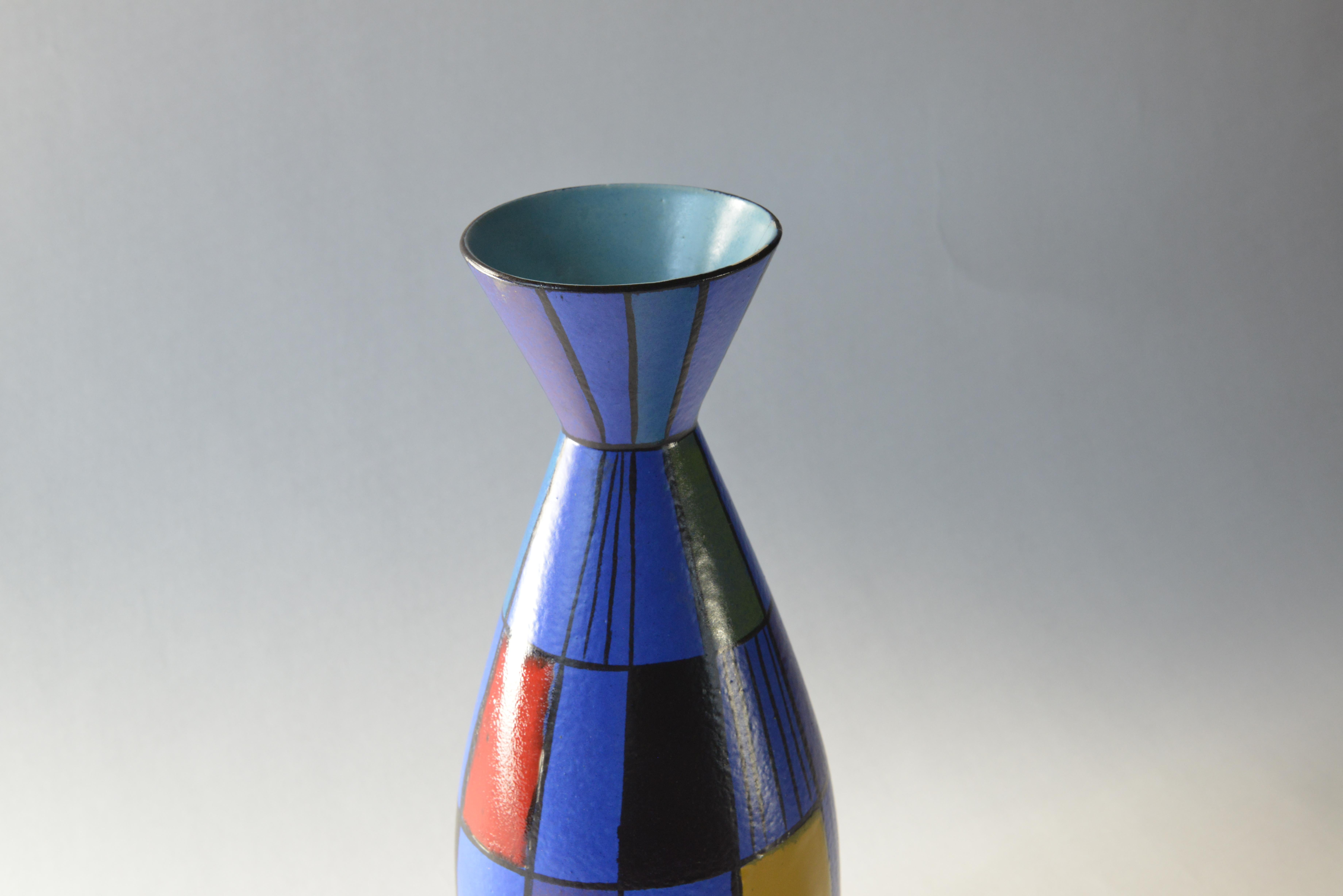 Mid-20th Century Ceramic Vase by Bodo Mans for Bay Keramik For Sale