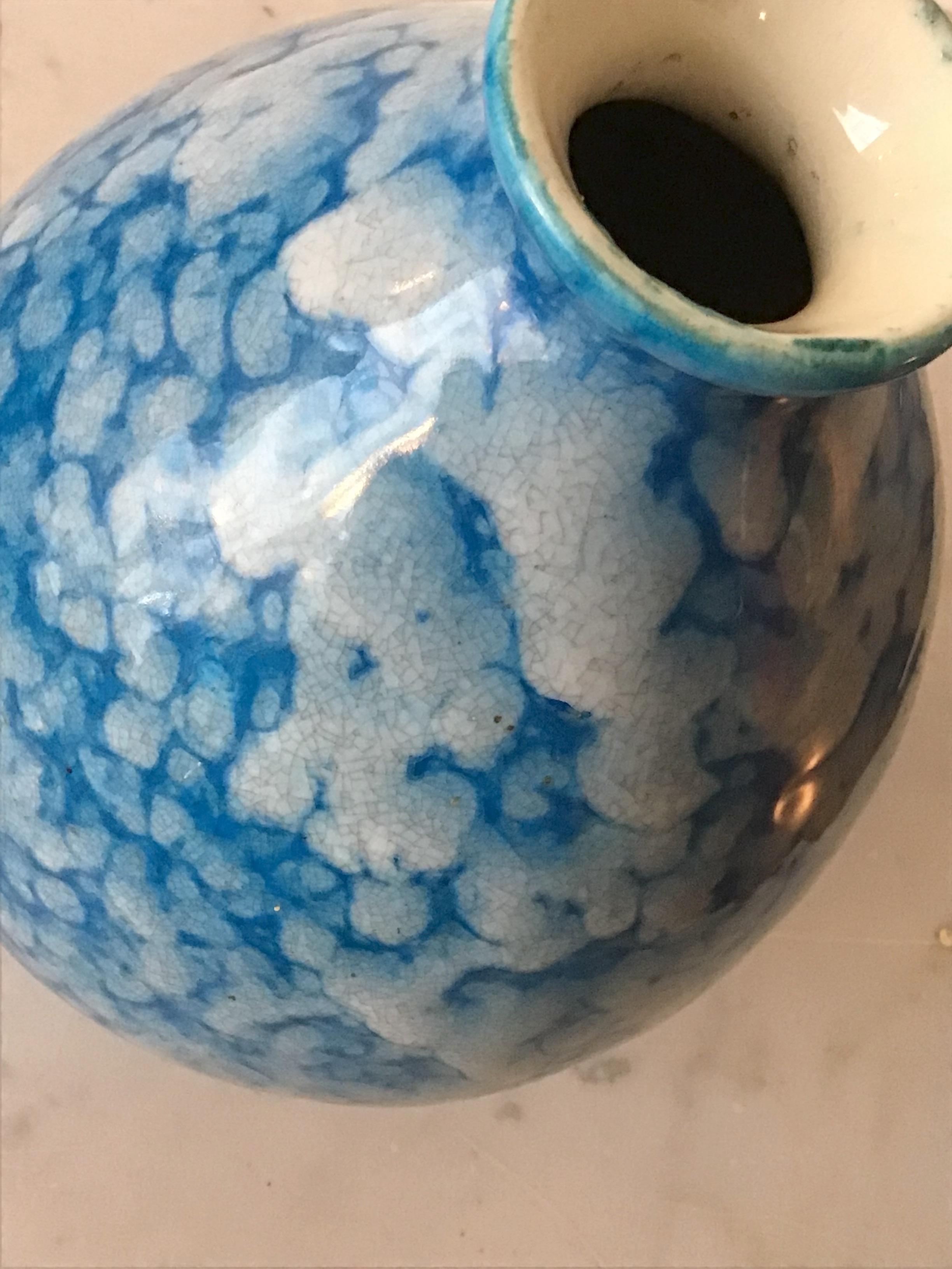 Belga Vaso in ceramica di Charles Catteau Edizione Boch 1930 in vendita
