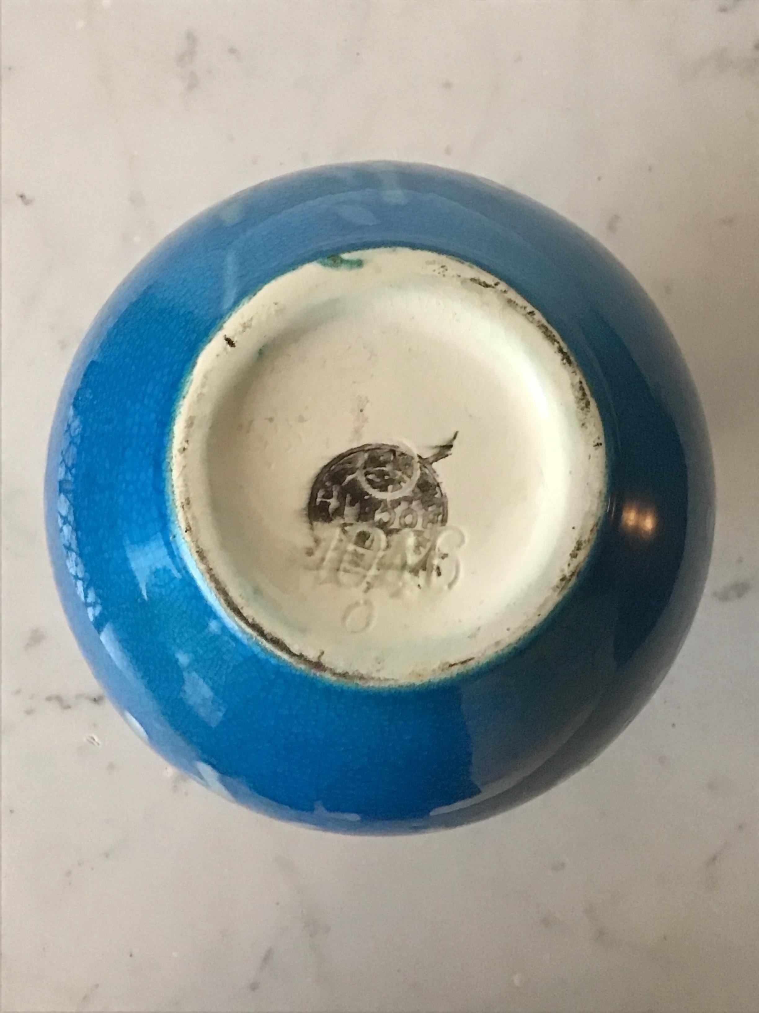 Vaso in ceramica di Charles Catteau Edizione Boch 1930 In condizioni buone in vendita a LE CANNET, FR