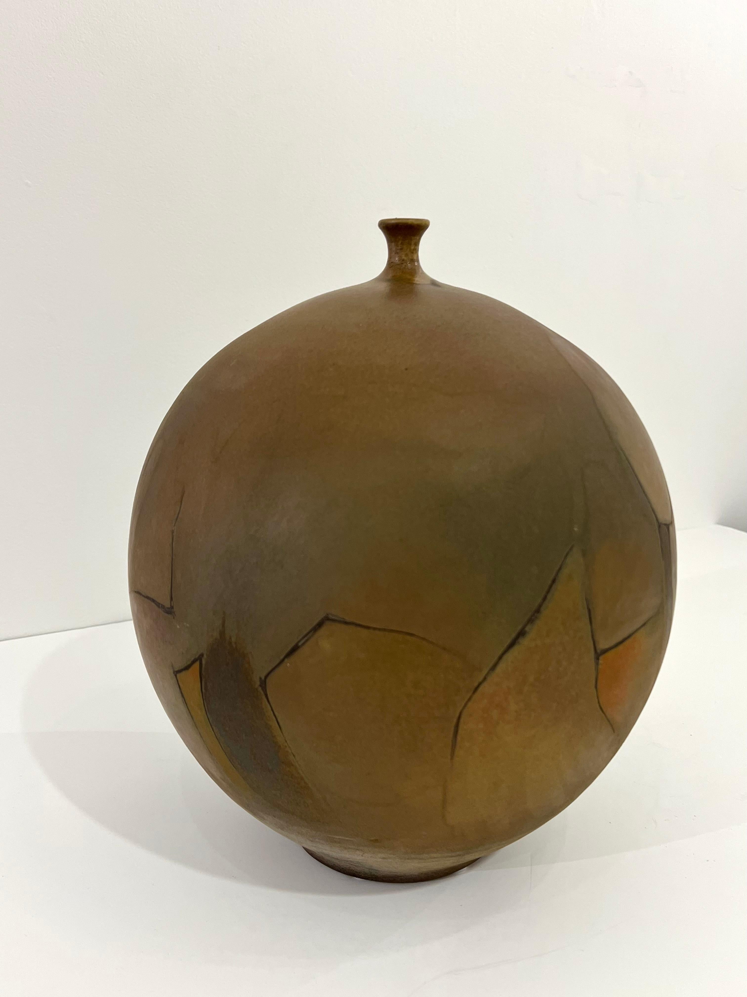 Mid-Century moderno Vaso in ceramica di Edgardo Abbozzo in vendita