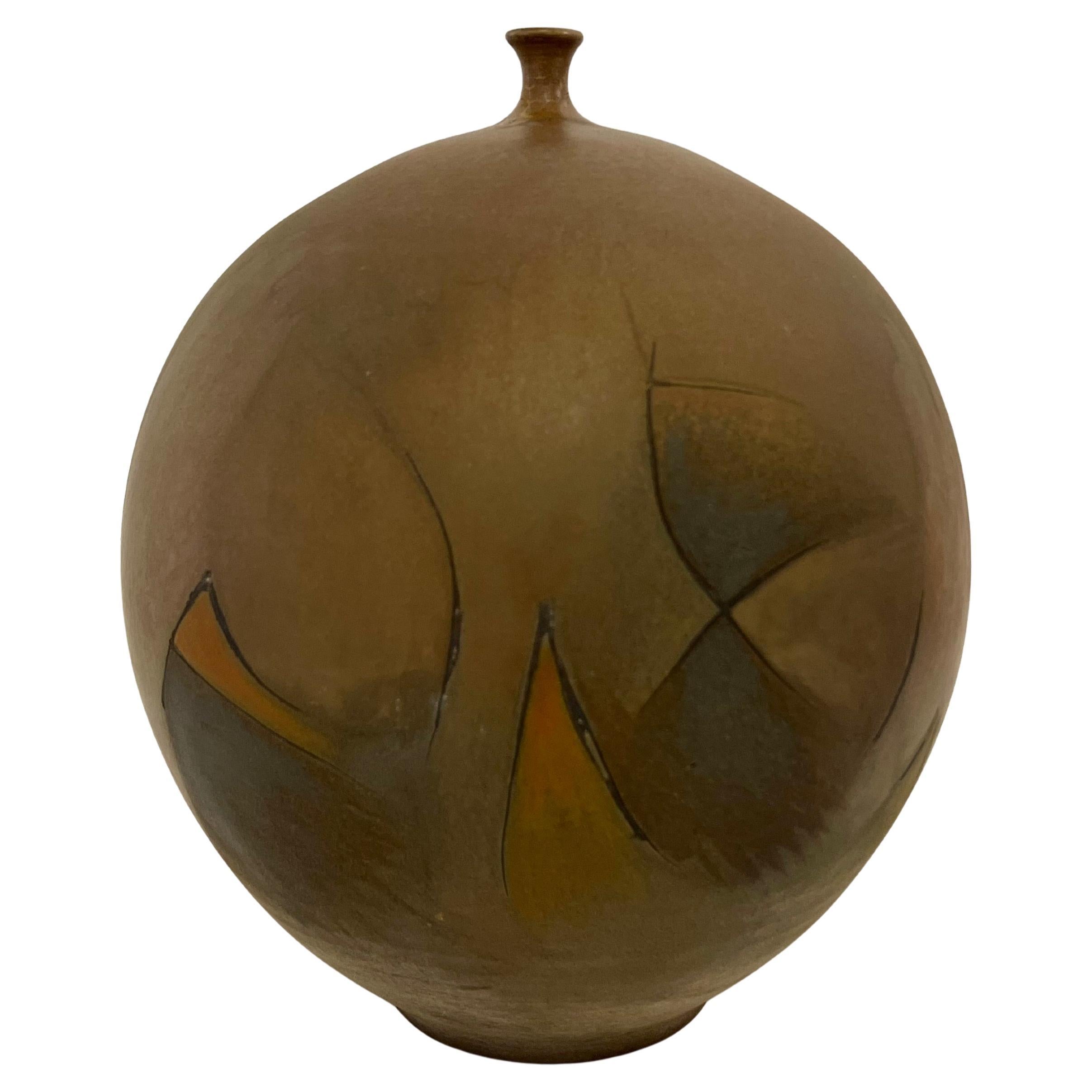 Vaso in ceramica di Edgardo Abbozzo in vendita