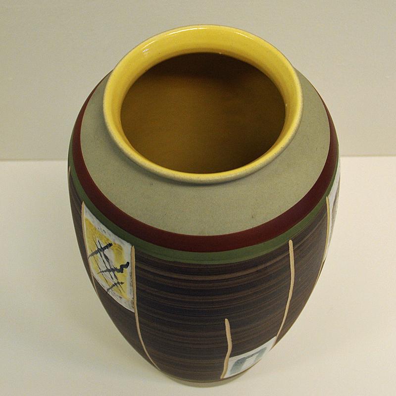 Vintage Ceramic vase by Eduard Bay- W. Germany 1961 In Good Condition In Stockholm, SE