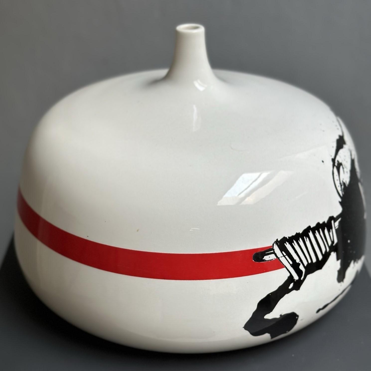 Ceramic vase by Emilio Scanavino n.21/50 1972 exclusively for Motta  In Good Condition For Sale In Milan, IT