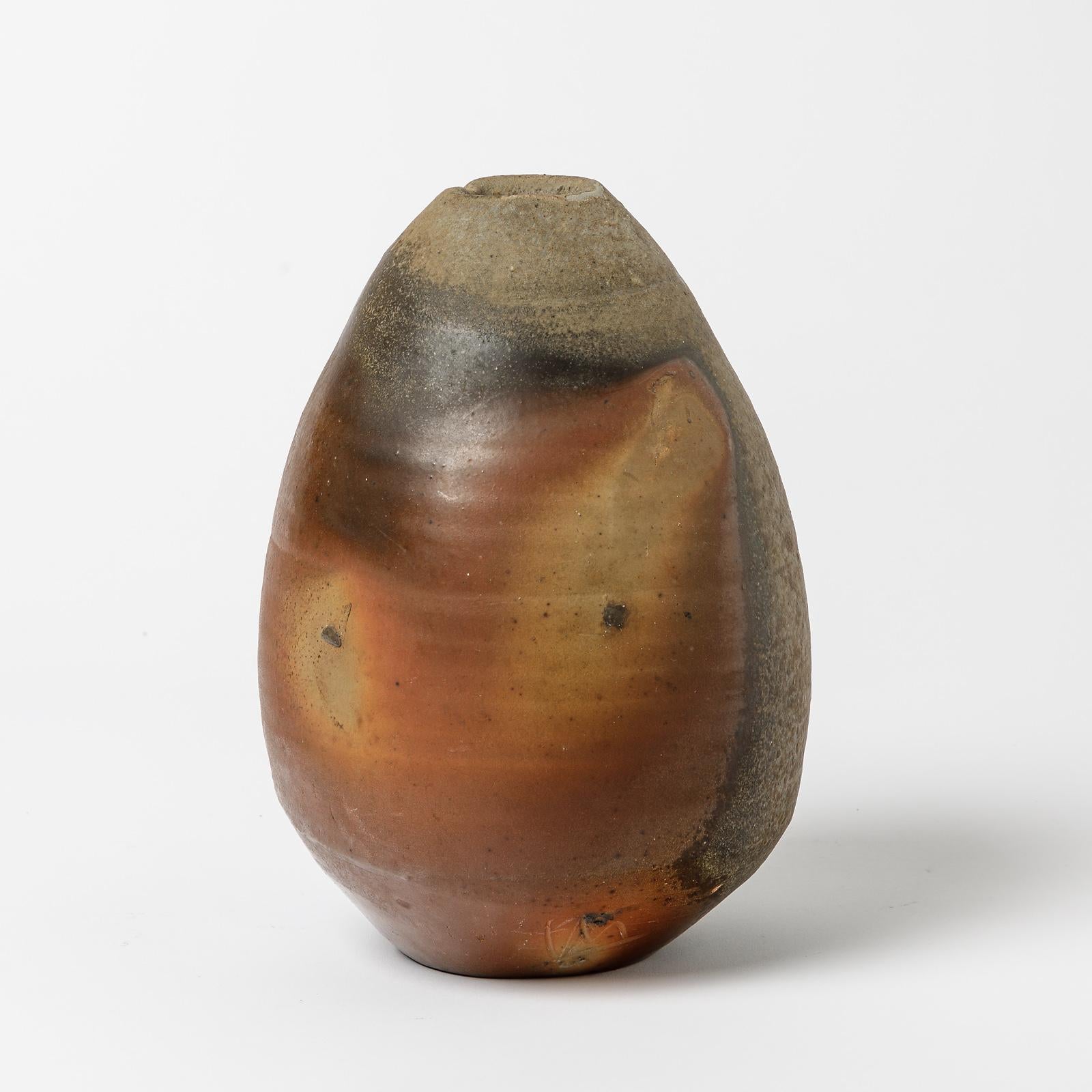 Beaux Arts Ceramic Vase by Eric Astoul, to La Borne, France, 1980- 1990 For Sale