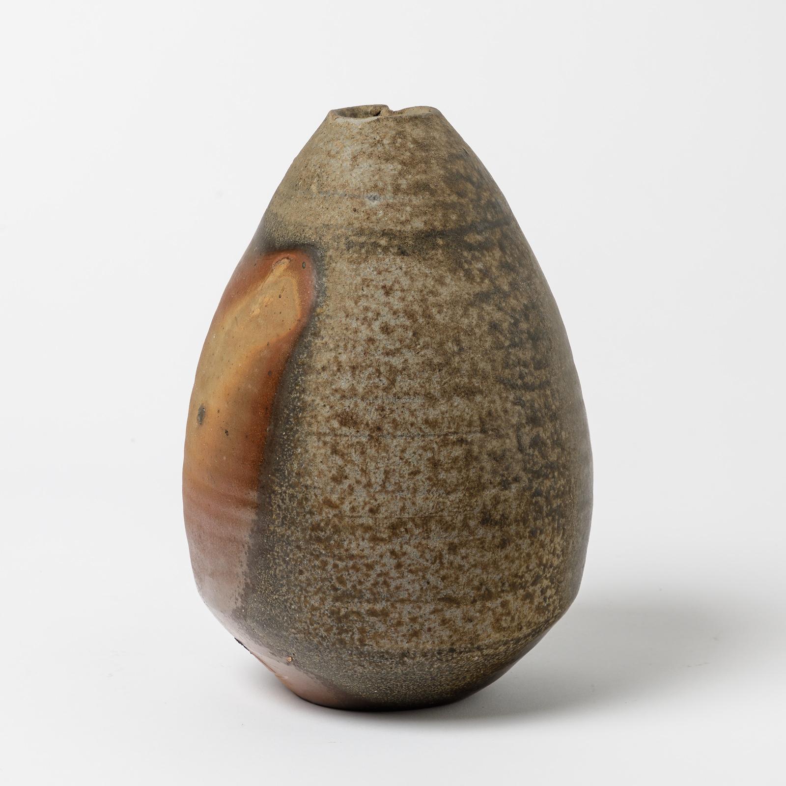 Vase en céramique d'Eric Astoul, à La Borne, France, 1980 1990 Excellent état - En vente à Saint-Ouen, FR