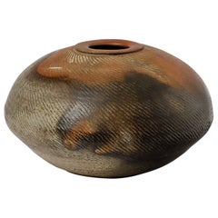 Keramikvase von Eric Astoul, nach La Borne, Frankreich, 1980- 1990
