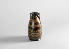 Vase de style grec, grès émaillé, poterie de Ciboure, France, vers 1925