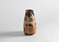 Jarrón de cerámica, gres esmaltado, cerámica de Ciboure, Francia, hacia 1925