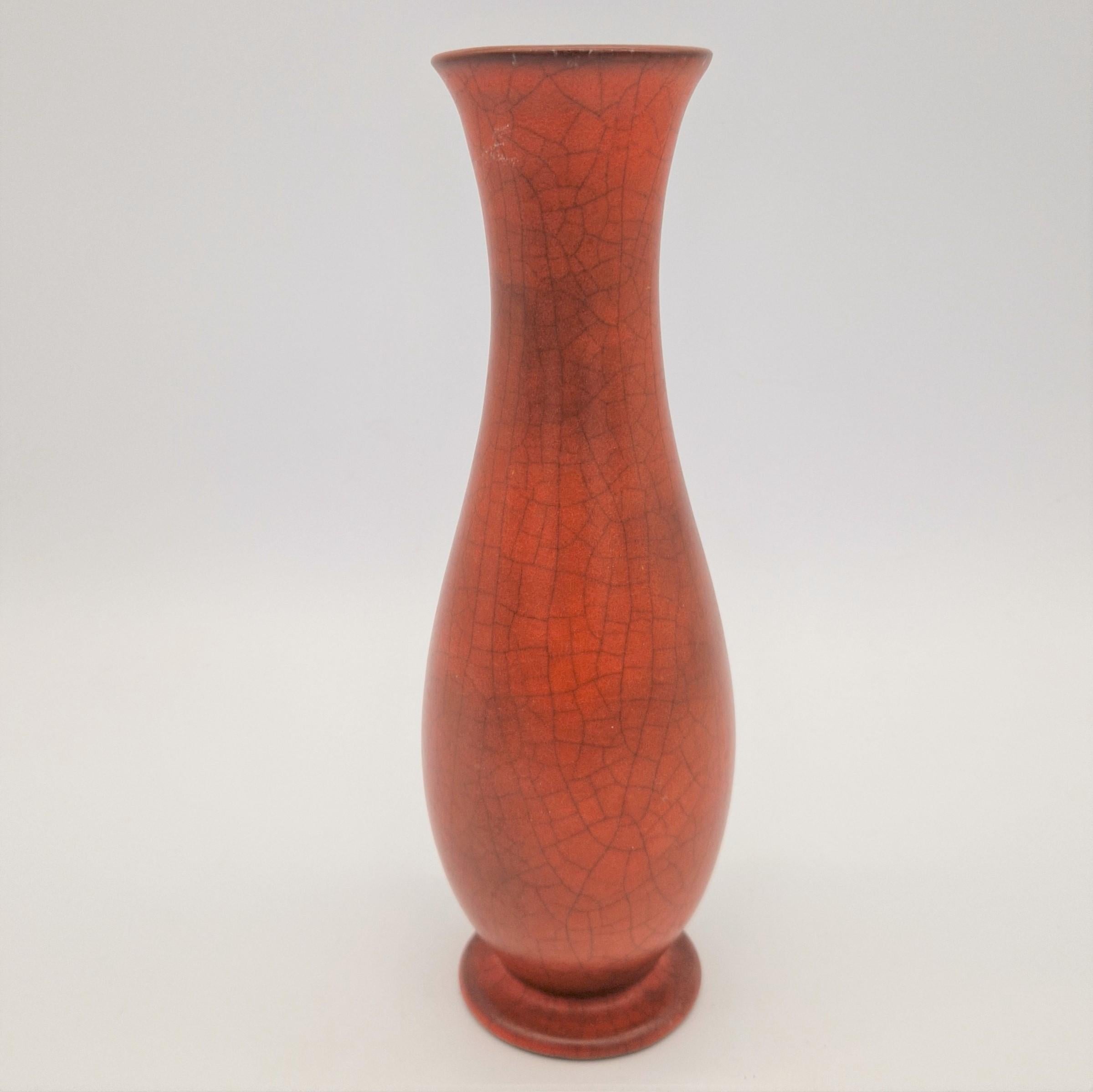 Mid-Century Modern Ceramic vase by F. Glatzle for the Karlsruher Majolika. 1949 For Sale