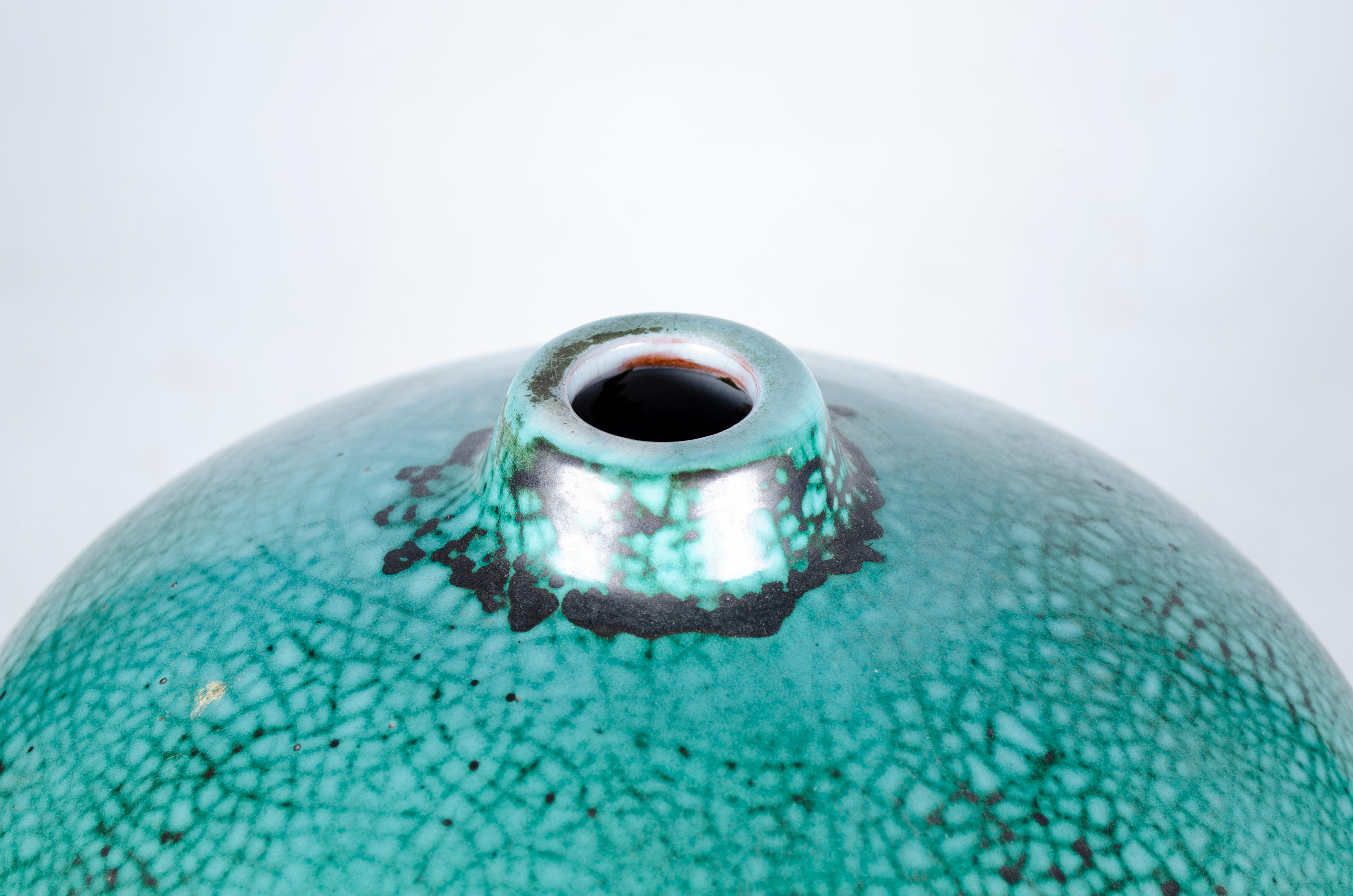 Art déco Vase en céramique de Felix Gete pour CAB en vente
