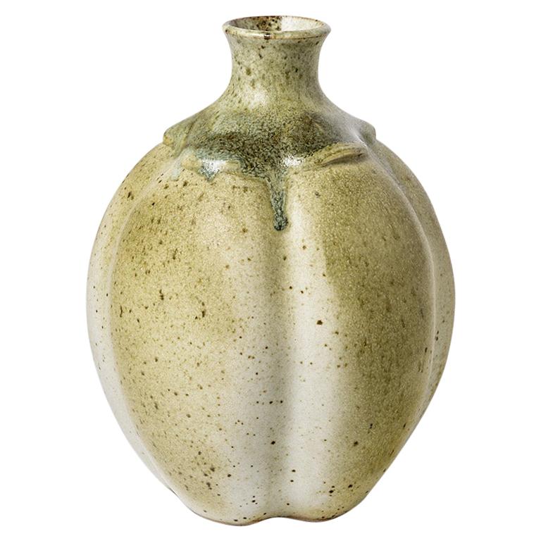 Ceramic Vase by François Eve, circa 1980-1990