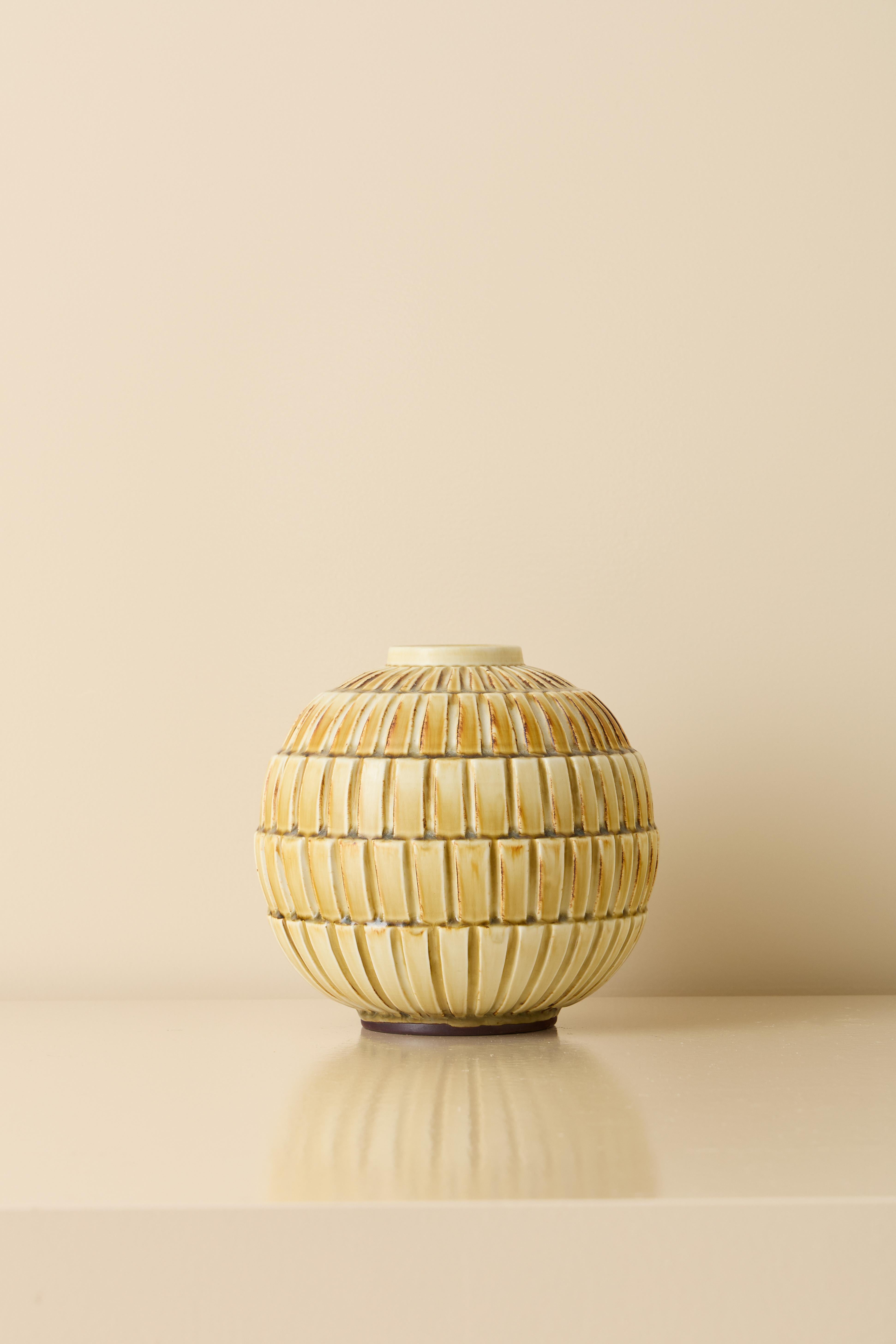Scandinavian Modern Ceramic Vase by Gertrud Lönegren, Rörstrand, 1930s For Sale