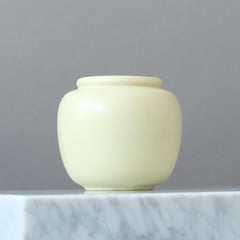 Ceramic Vase by Gertrud Lönegren, Rörstrand, Sweden, 1930s. Cream / Off-white