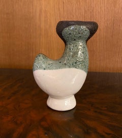 Ceramic Vase by Gilbert Valentin / Les Archanges, Vallauris, 1950s