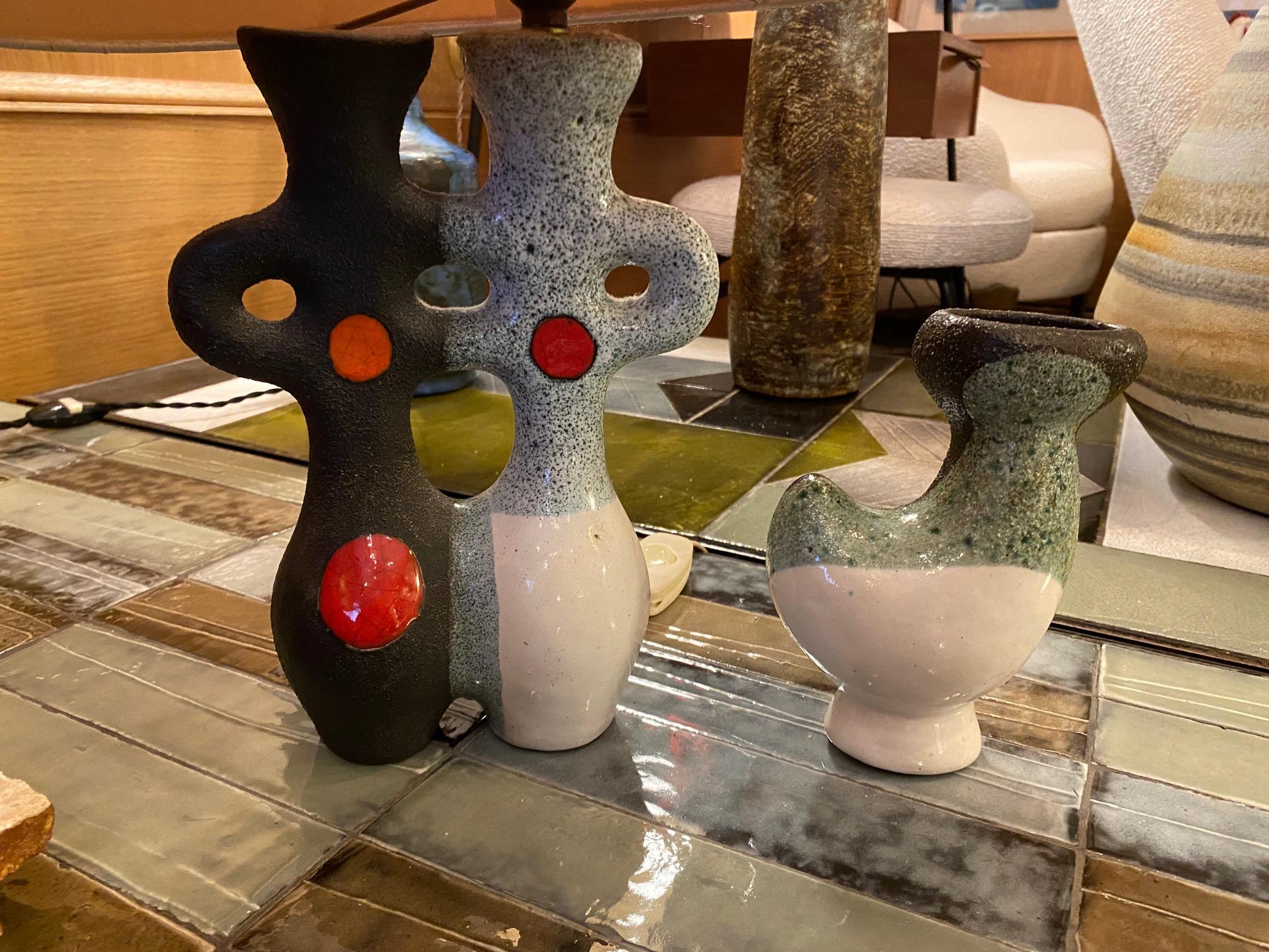 Ceramica Vaso in ceramica di Gilbert Valentin / Les Archanges, Vallauris, anni '50 in vendita