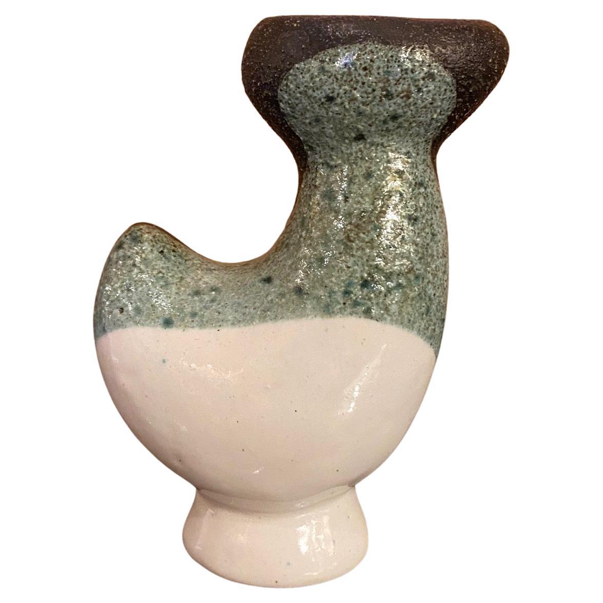 Vase en céramique de Gilbert Valentin / Les Archanges, Vallauris, années 1950