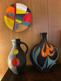 Vase en céramique de Gilbert Valentin/Les Archanges, Vallauris, France, années 1950