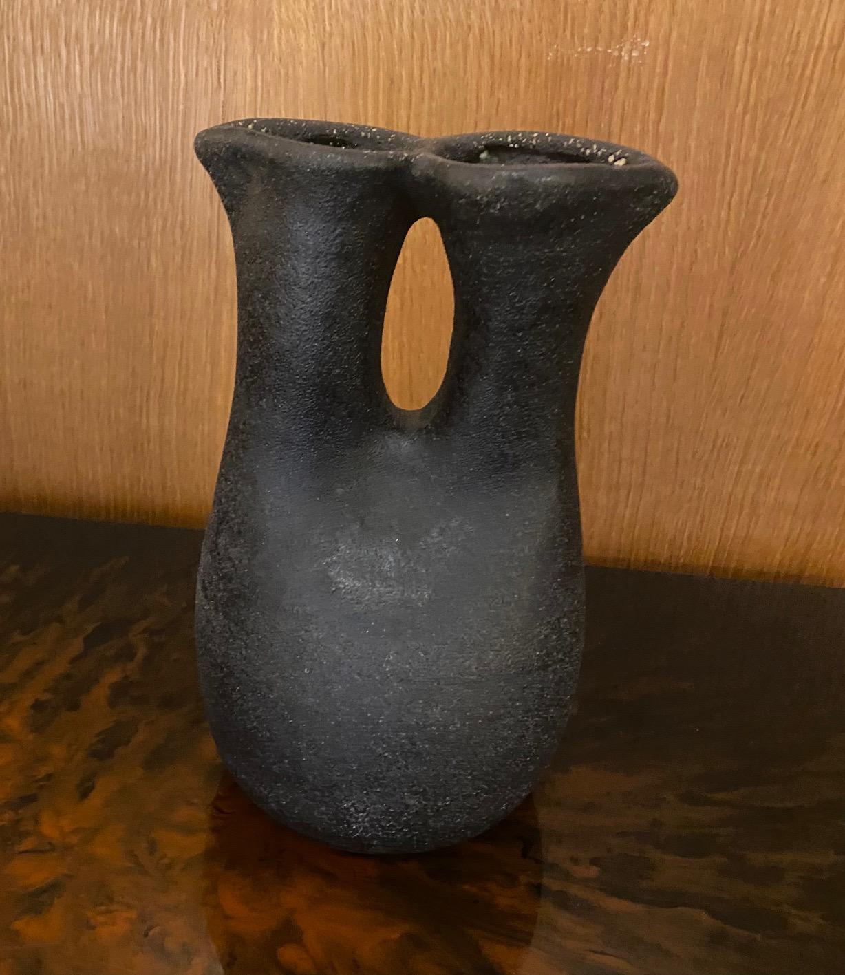 Ceramic Vase by Gilbert Valentin/Les Archanges, Vallauris, France, 1950s In Good Condition For Sale In Paris, FR