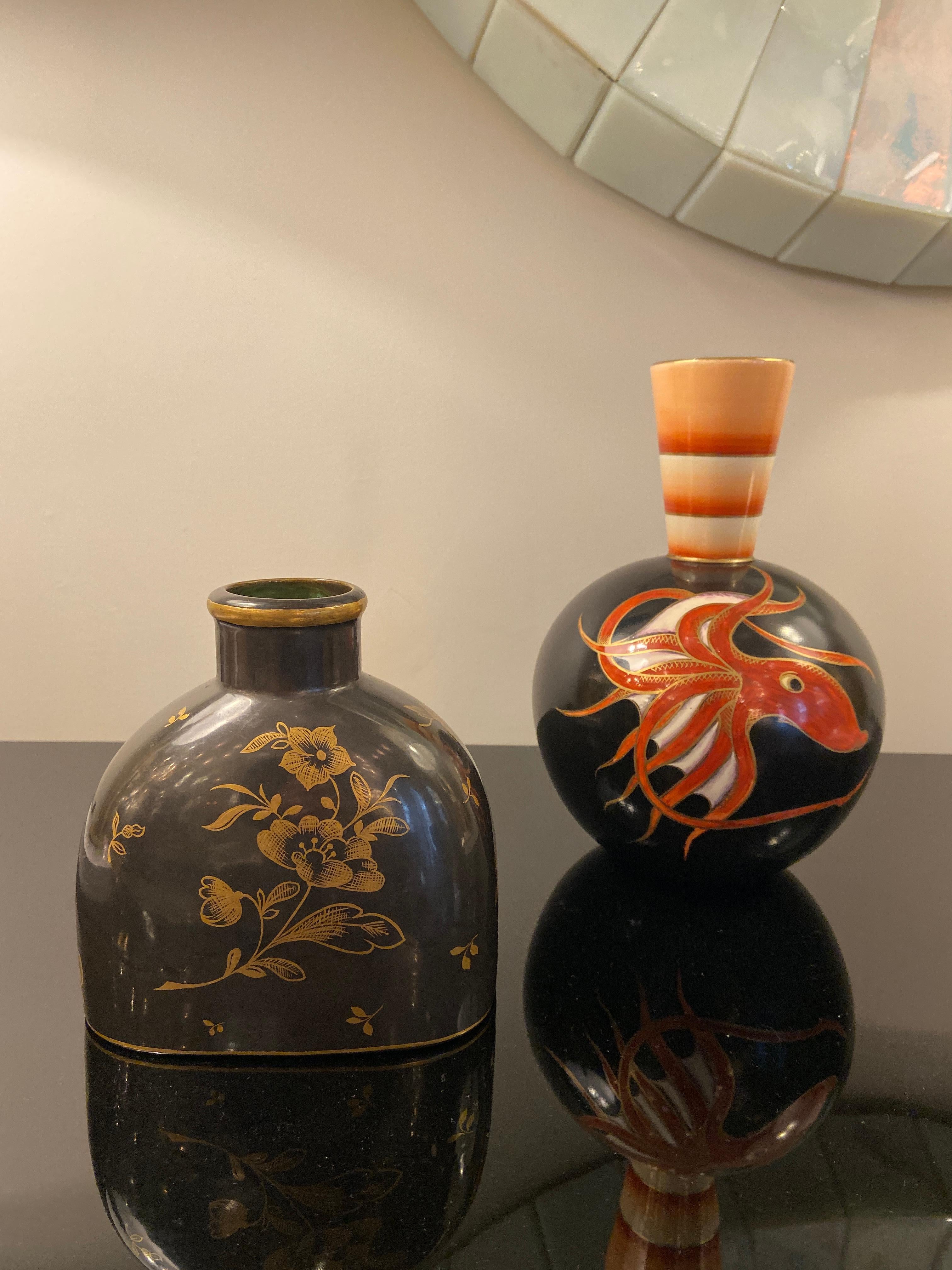 Keramikvase von Gio Ponti für Richard Ginori:: Italien:: 1930er Jahre (Glasiert)