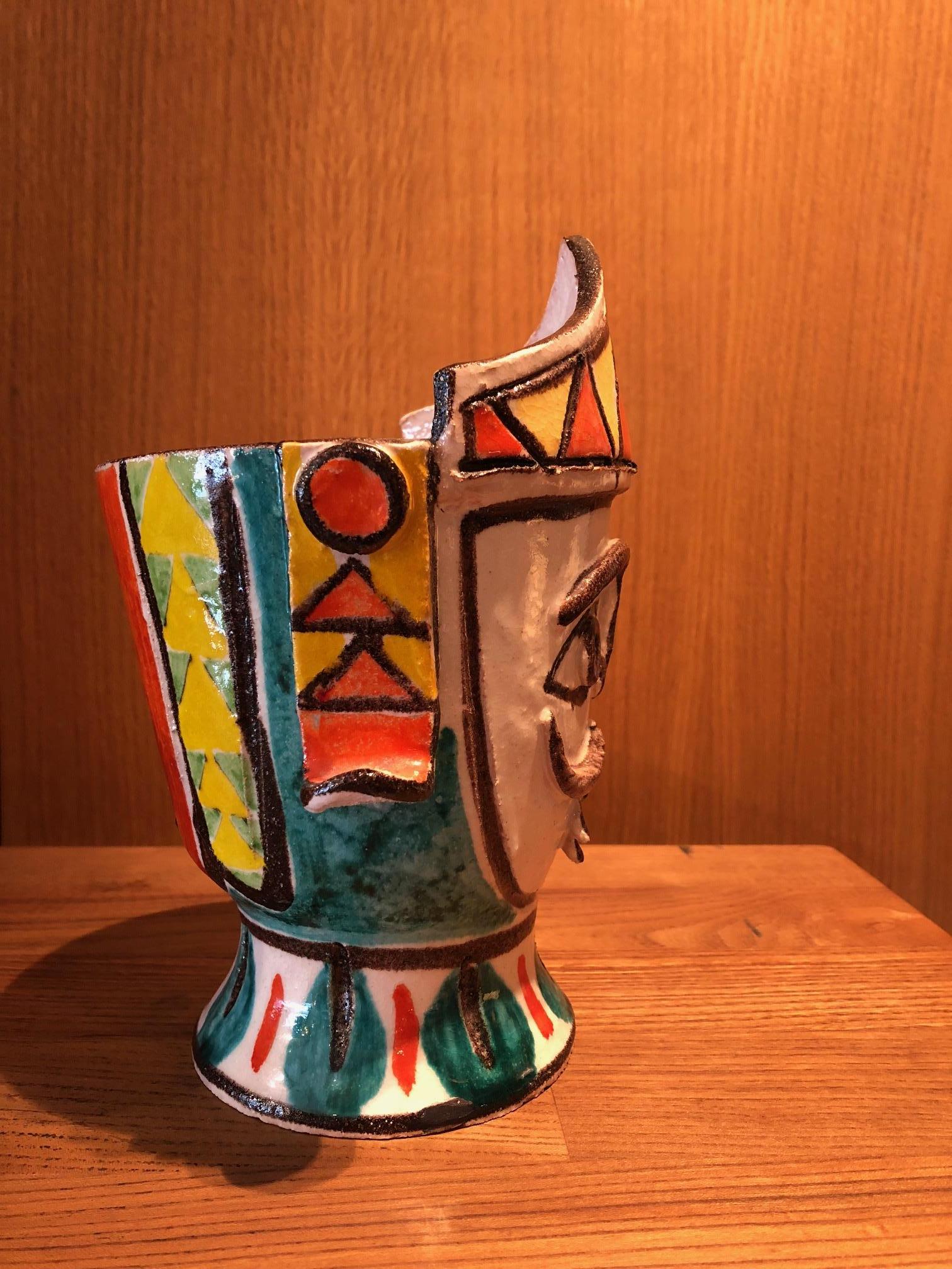 Italian Ceramic Vase by Giovanni De Simone