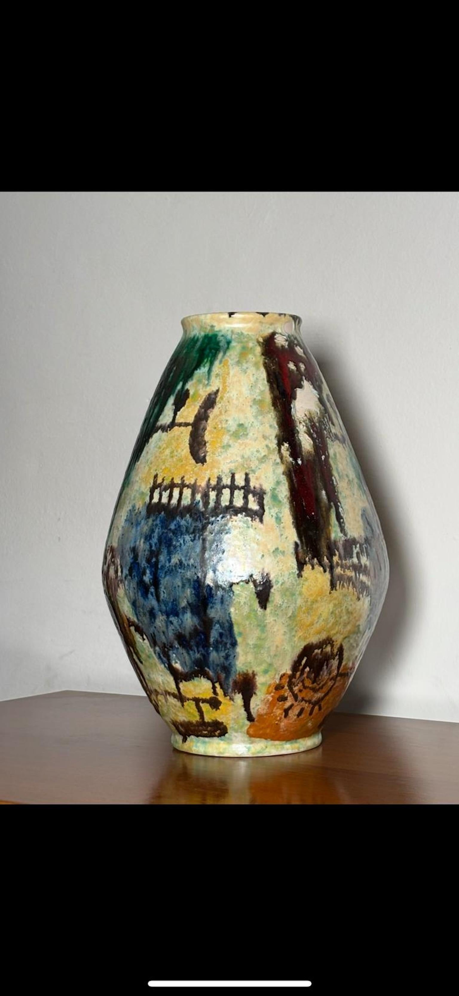 Mid-Century moderno Vaso in ceramica di Guerrino Tramonti, Faenza in vendita