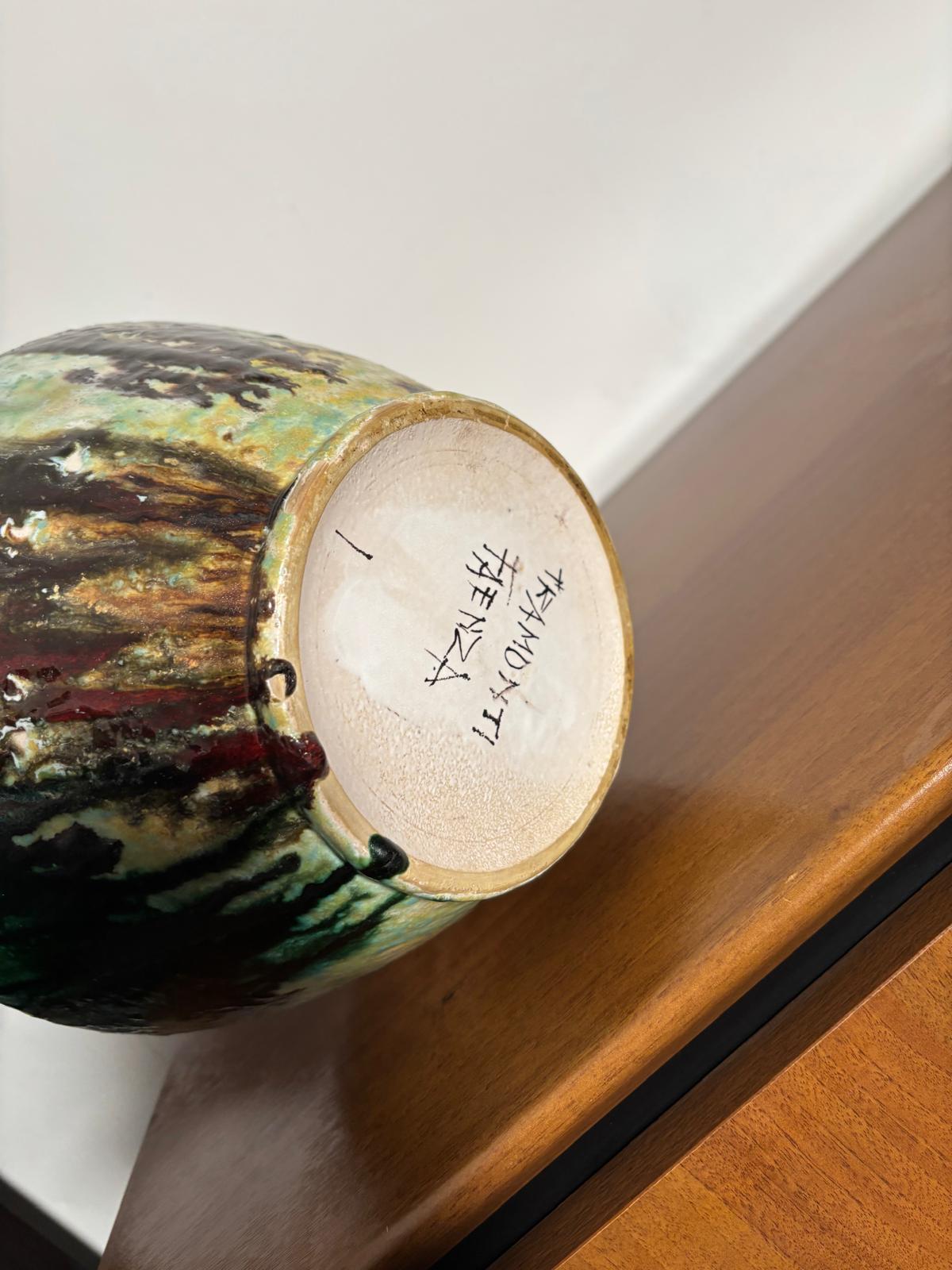 Italiano Vaso in ceramica di Guerrino Tramonti, Faenza in vendita