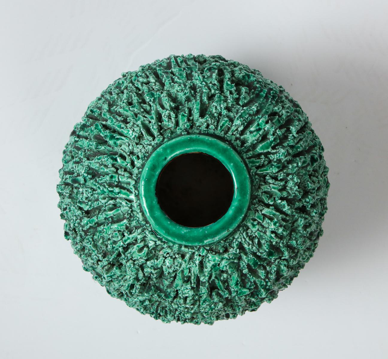 Vase en céramique de Gunnar Nylund, Scandinave, Vase vert, 