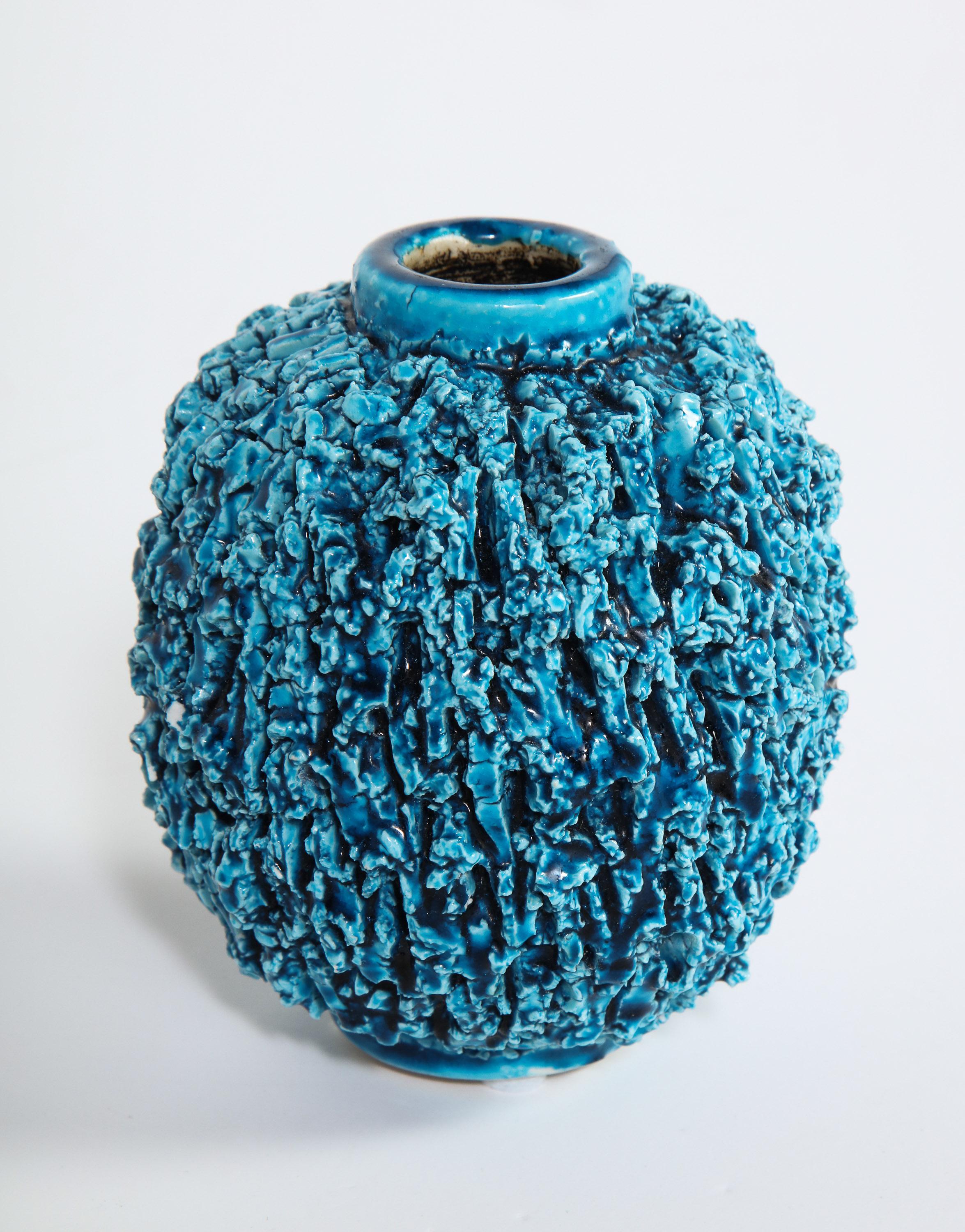 Ceramic Vase by Gunnar Nylund, Scandinavian, circa 1950, Turquoise, 