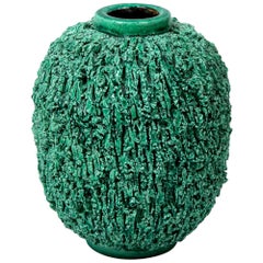 Ceramic Vase by Gunnar Nylund, Scandinavian, circa 1950, "Charmotte", Green