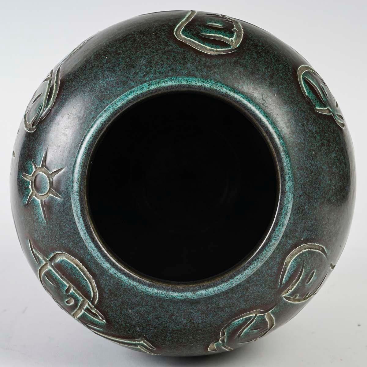Ceramic Vase by Gustav Spörri, Art Deco, 1930. 1