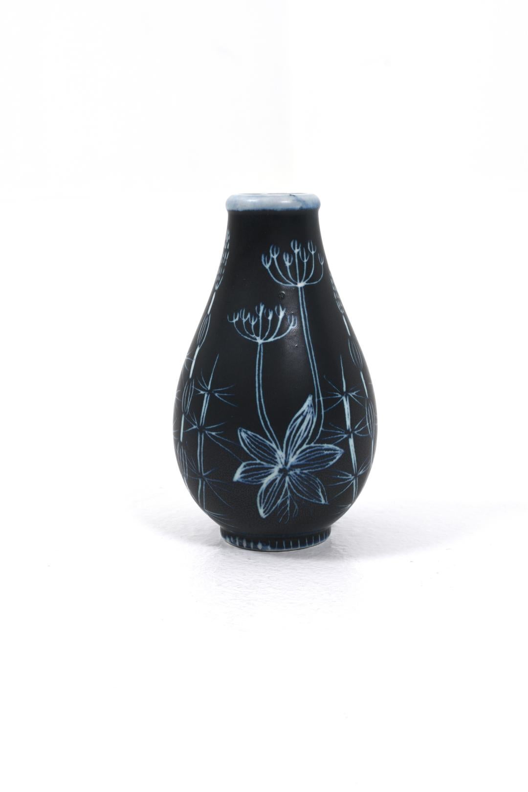 Scandinavian Modern Ceramic vase by Hertha Bengtsson for Rörstrand For Sale