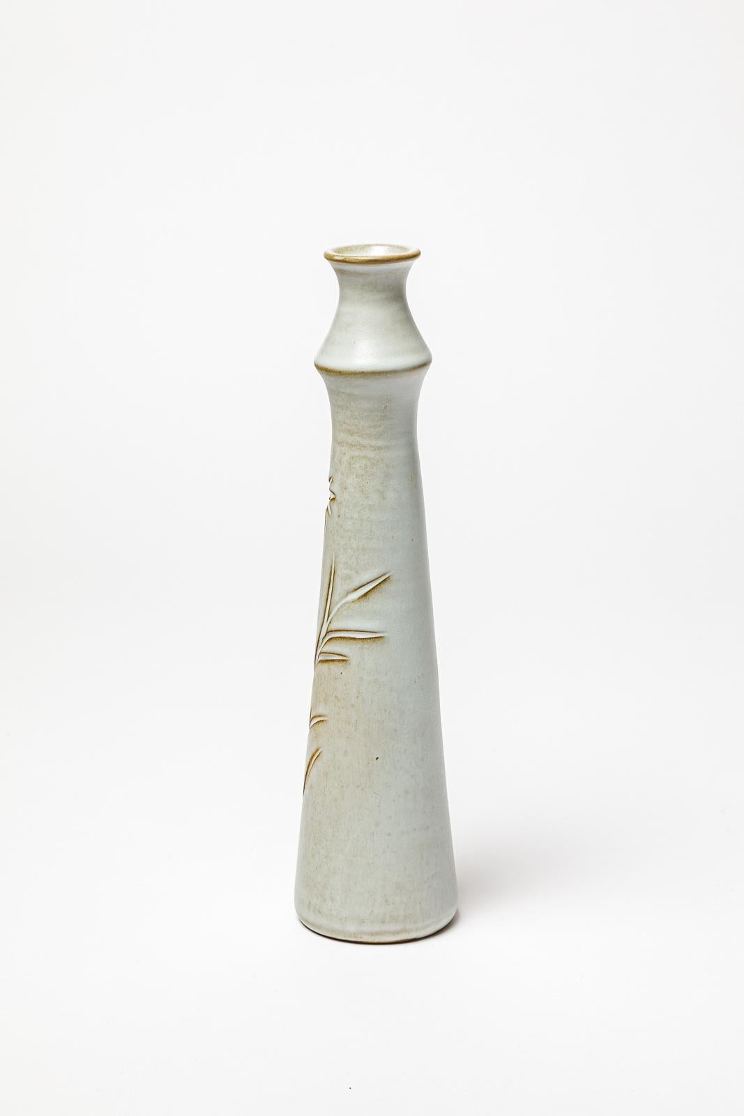 Beaux-Arts Vase en céramique de Huguette Bessonne à Vallauris, vers... en vente
