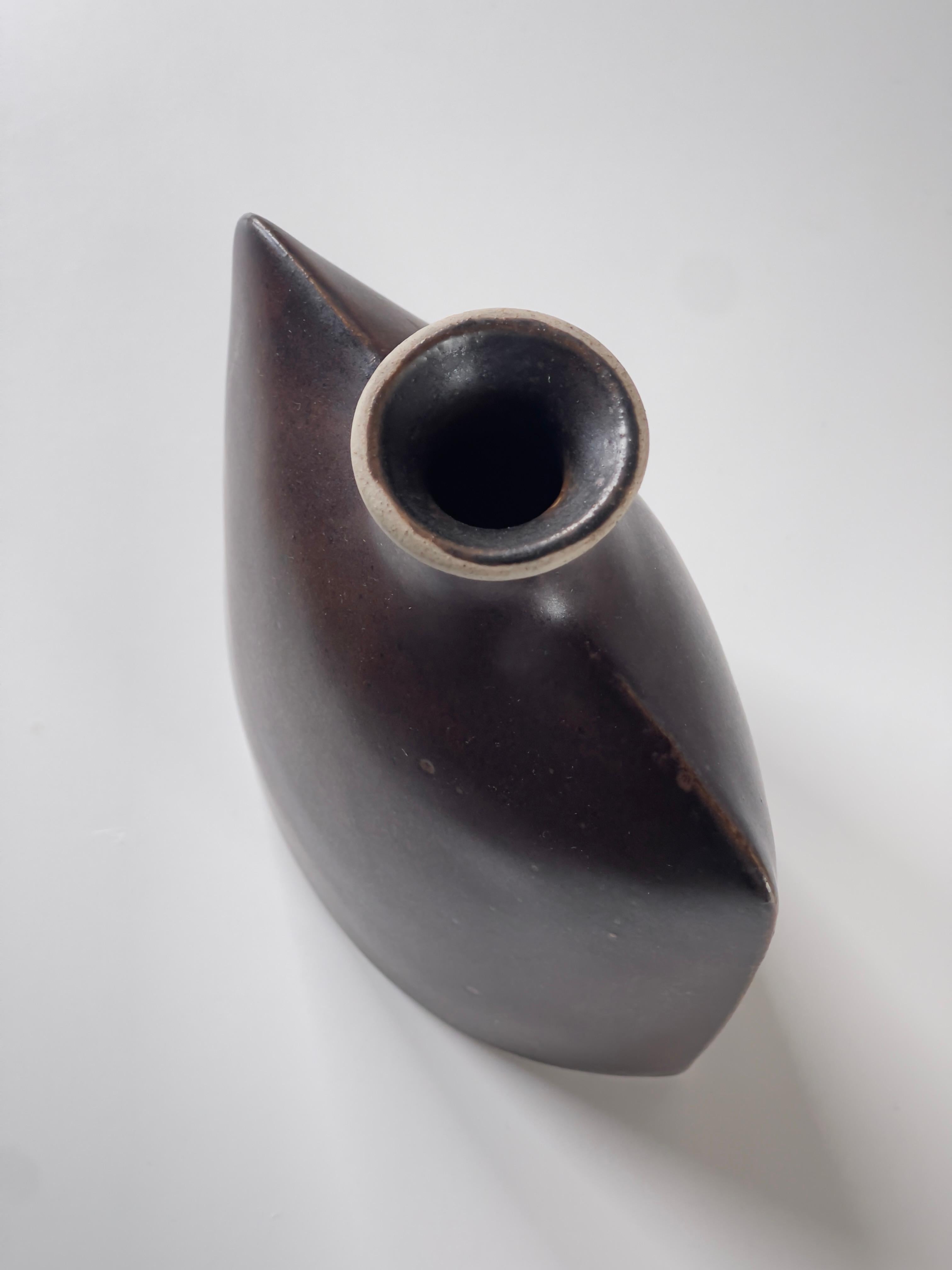 Vase en céramique d'Inger Persson pour Knapstrup Keramik Danemark années 1960. en vente 2