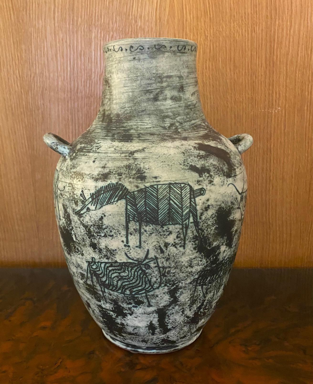 French Ceramic Vase by Jacques Blin, France, 1960s For Sale