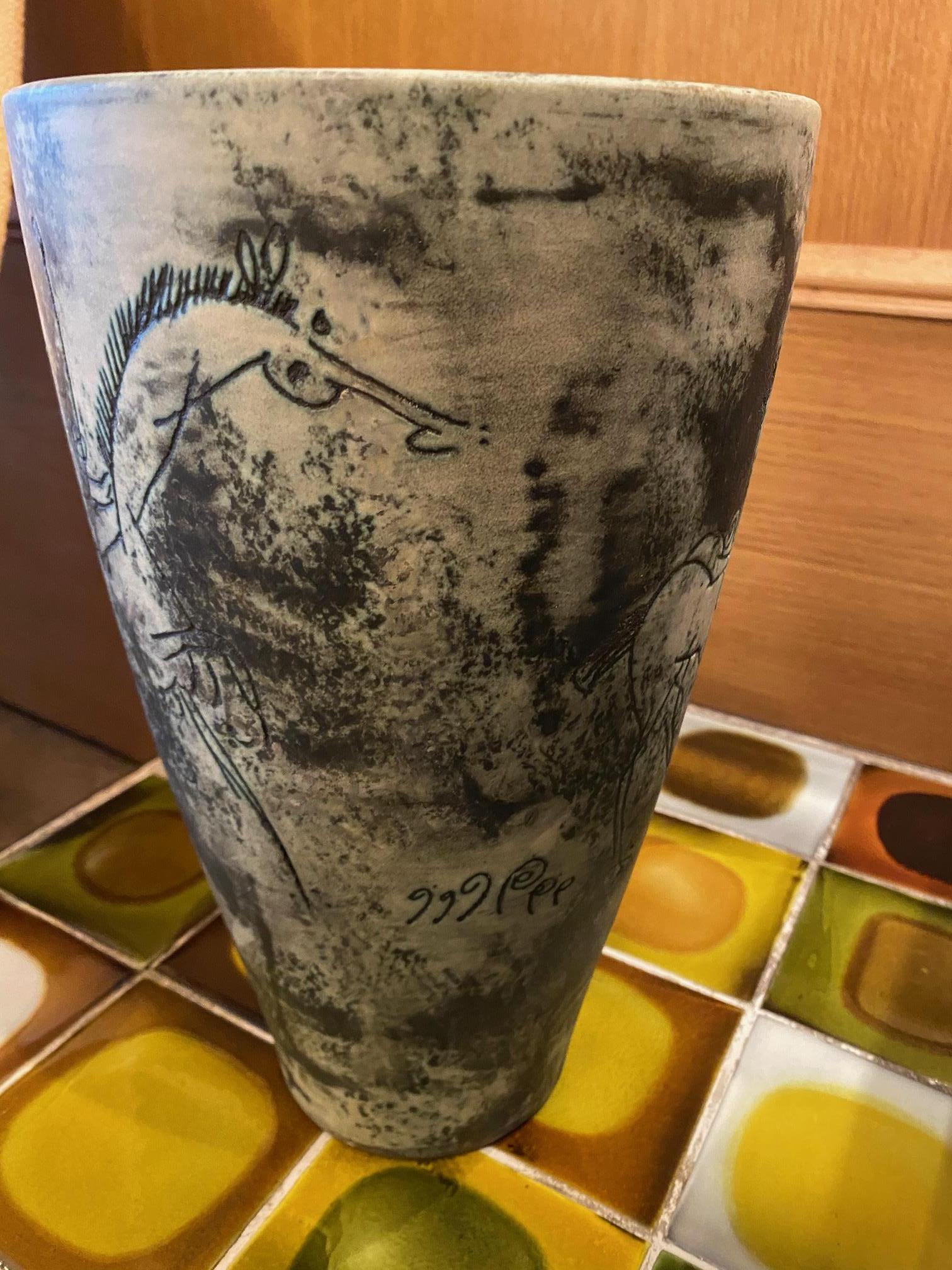 Ceramic Vase by Jacques Blin, France, 1960s In Good Condition For Sale In Paris, FR