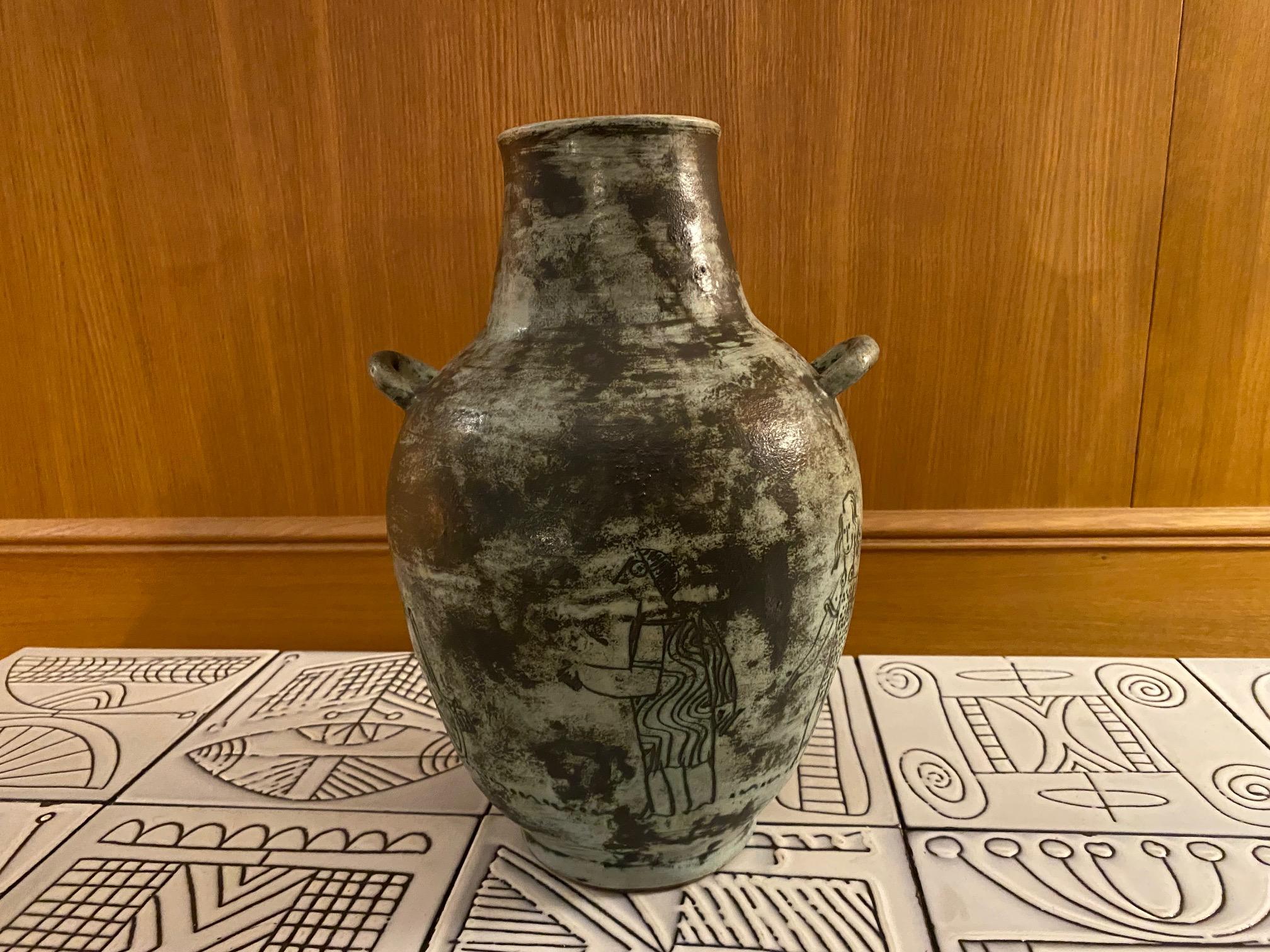 Ceramic Vase by Jacques Blin, France, 1960s In Good Condition For Sale In Paris, FR